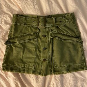 Free People Green Mini skirt